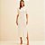 Vestido Mid Forum Manga Ve26 Off White Feminino - Imagem 1
