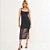 Vestido Mid Tule Colcci See Pr26 Preto Feminino - Imagem 1