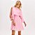 Vestido Curto Lança Perfume Mangas Pr26 Rosa Feminino - Imagem 7