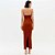 Vestido Super Midi Lança Perfume Frente Ve26 Marrom Feminino - Imagem 2