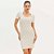 Vestido Curto Easy Lança Perfume Decote U Ve26 Bege Feminino - Imagem 1