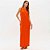 Vestido Super Midi Lança Perfume Friso Ve26 Laranja Feminino - Imagem 1