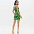 Vestido Curto Lança Perfume Canelado Ve26 Verde Feminino - Imagem 2