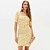 Vestido Curto Lança Perfume Canelado Ve26 Amarelo Feminino - Imagem 1