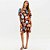 Vestido Curto Lança Perfume Estampado Ve26 Marrom Feminino - Imagem 3