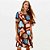 Vestido Curto Lança Perfume Estampado Ve26 Marrom Feminino - Imagem 1