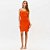 Vestido Curto Lança Perfume Canelado Ve26 Laranja Feminino - Imagem 3