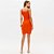 Vestido Curto Lança Perfume Canelado Ve26 Laranja Feminino - Imagem 2