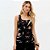 Regata Lança Perfume Canelada Estampada Ve26 Preto Feminino - Imagem 1