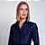 Camisa Dudalina Luxury Cetim Ve26 Marinho Feminino - Imagem 3