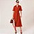 Vestido Chemise Dudalina Midi Liso Ve26 Laranja Feminino - Imagem 1