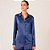 Camisa Dudalina Seda Lisa Ve26 Azul Feminino - Imagem 1