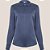 Camisa Dudalina Seda Lisa Ve26 Azul Feminino - Imagem 1