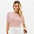 Blusa Lança Perfume Canelada Cropped Ve26 Rosa Feminino - Imagem 1