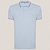 Camisa Polo Dudalina Jacquard Gola Ve26 Azul Masculino - Imagem 1