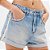 Short Jeans Easy Lança Perfume Comfort Sh Ve26 Azul Feminino - Imagem 4