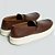 Tênis Dudalina Couro Loafer Marrom Masculino - Imagem 3