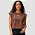 Camiseta Lança Perfume Sem Manga Ve26 Marrom Feminino - Imagem 1