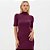 Vestido Super Mid Lança Perfume Canelado Ou26 Bordô Feminino - Imagem 3