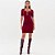 Vestido Curto Lança Perfume Canelado Ou26 Bordô Feminino - Imagem 3