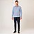 Camisa Dudalina Slim Listrada Ou26 Azul Masculino - Imagem 2