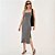 Vestido Midi Colcci Canelado Ou26 Grafite Feminino - Imagem 1
