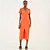 Vestido Midi Colcci Canelado Ou26 Laranja Feminino - Imagem 1