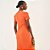 Vestido Midi Colcci Canelado Ou26 Laranja Feminino - Imagem 3