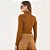 Blusa Canelada Colcci Gola Alta Ou26 Marrom Feminino - Imagem 2