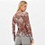 Blusa Lança Perfume Tule Estampado Ou26 Marrom Feminino - Imagem 2