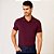 Camisa Polo Dudalina Jacquard Ou26 Bordô Masculino - Imagem 3