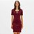 Vestido Curto Easy Lança Perfume Decote Ou26 Bordô Feminino - Imagem 1