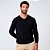 Suéter Tricot Dudalina Dec V Basic Ou26 Preto Masculino - Imagem 1