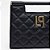 Bolsa Clutch Lança Perfume Matelasse Ou26 Preto Feminino - Imagem 4