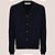 Cardigan Tricot Dudalina Cotton Ou26 Marinho Masculino - Imagem 3