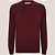Suéter Tricot Dudalina Basic Ou26 Bordô Masculino - Imagem 3