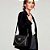 Bolsa Shoulder Lança Perfume Enfeite Ou26 Preto Feminino - Imagem 6