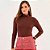 Blusa Canelada Colcci Gola Alta In26 Marrom Feminino - Imagem 1