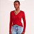 Blusa Canelada Colcci Gola V In26 Vermelho Feminino - Imagem 1