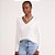 Blusa Canelado Colcci Gola V In26 Off White Feminino - Imagem 1