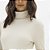 Blusa Lança Perfume Canelada Gola Alta In26 Bege Feminino - Imagem 4