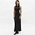 Vestido Lança Perfume Canelado Sem Manga In26 Preto Feminino - Imagem 1