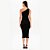 Vestido Midi Lança Perfume Ombro Único In26 Preto Feminino - Imagem 2