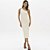 Vestido Midi Lança Perfume Ombro Único In26 Bege Feminino - Imagem 1
