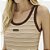 Blusa Easy Lança Perfume Sem Manga Listra In26 Bege Feminino - Imagem 4