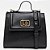 Bolsa Tote Lança Perfume Enfeite Metal Ou26 Preto Feminino - Imagem 1