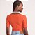 Camiseta Canelado Colcci Gola V In26 Laranja Feminino - Imagem 2