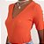Camiseta Canelado Colcci Gola V In26 Laranja Feminino - Imagem 3