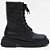 Bota Easy Lança Perfume Coturno Bordado In26 Preto Feminino - Imagem 1