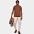 Camisa Polo Aramis Piquet Gola Listras In26 Marrom Masculino - Imagem 4